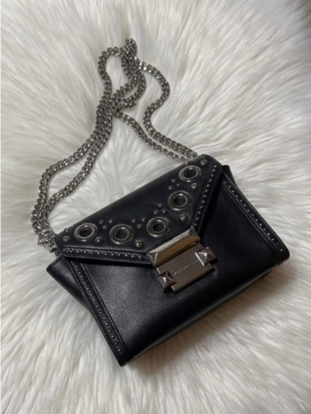 MK Michael Kors Whitney grommet Studded Crossbody bag Silver hardware - Picture 3 of 10